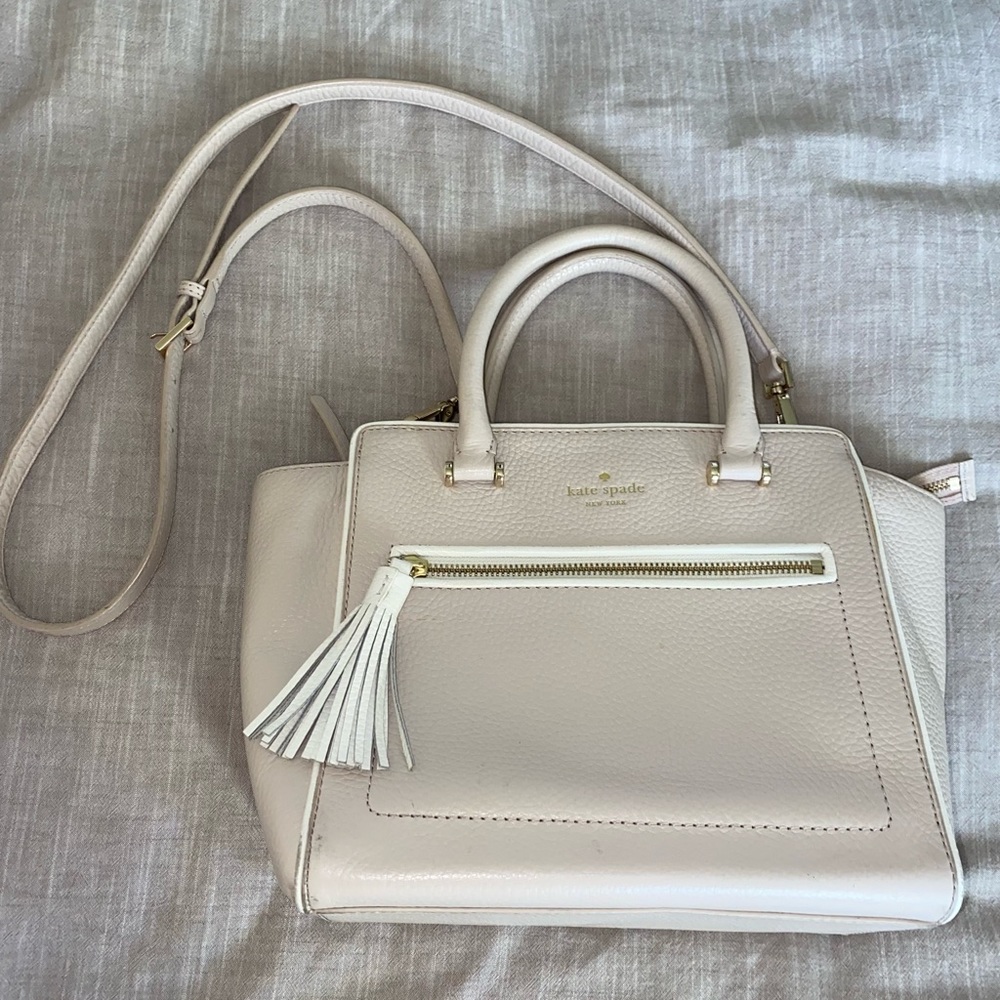 Kate Spade Medium Zip Top Satchel - Chalk Pink